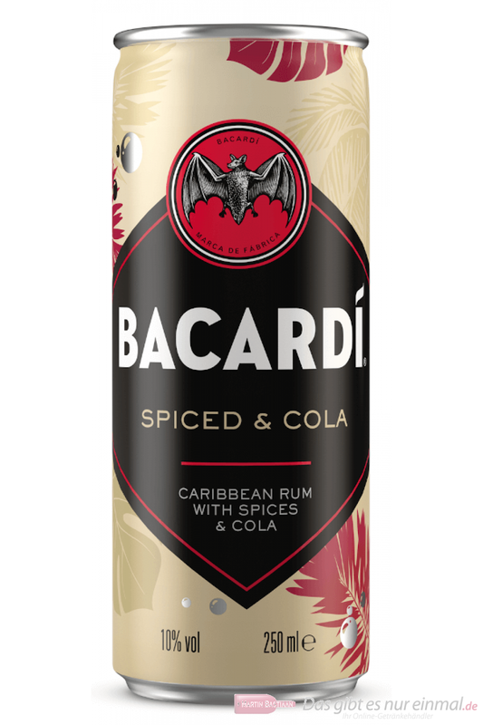 Bacardi Spiced & Cola 10% 0,25l Dose