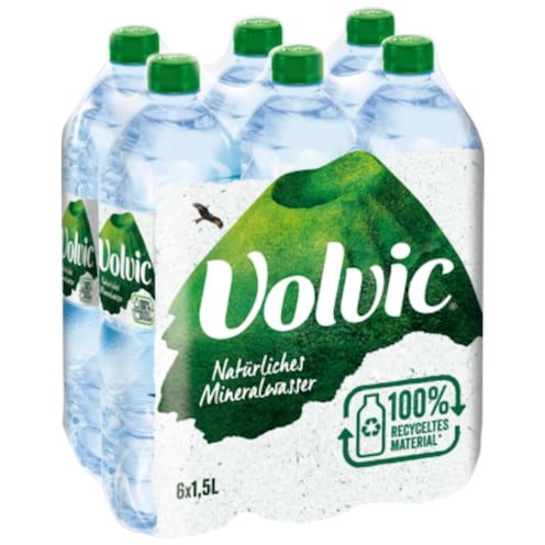 Volvic Mineralwasser Naturelle - 6-Pack 6 x 1,0 l