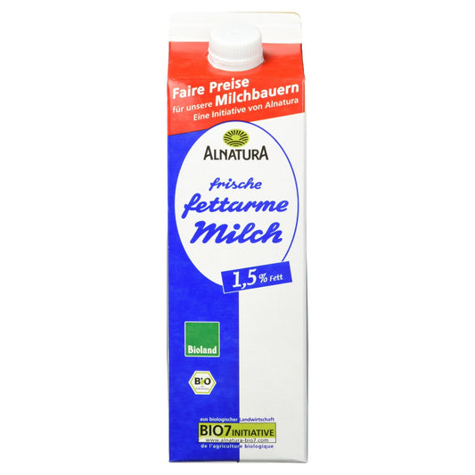Alnatura frische fettarme Milch 1,5 % 1 l