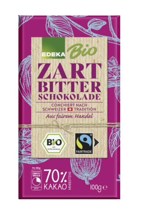 EDEKA Bio Fairtrade Zartbitterschokolade 100 g