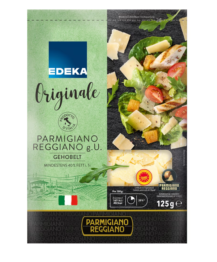 EDEKA Italia Parmigiano Reggiano 40% Fett i. Tr. gehobelt 125 g