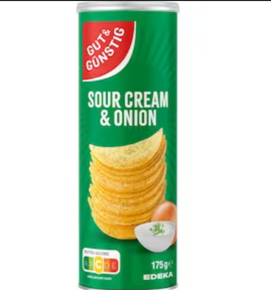 GUT&GÜNSTIG Sour Cream & Onion-Stapelchips 175 g