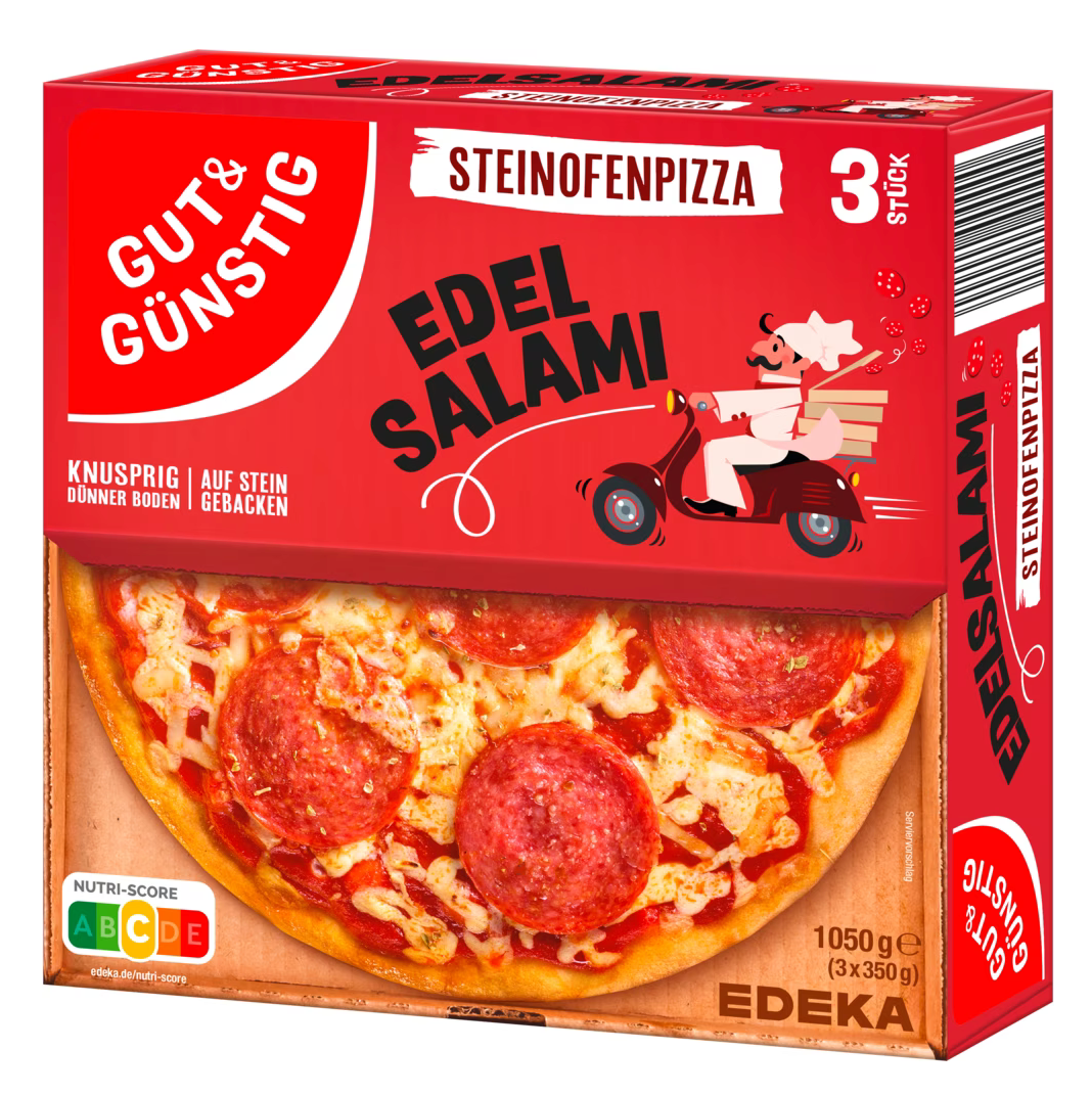 GUT&GÜNSTIG Steinofenpizza Edelsalami 1050 g