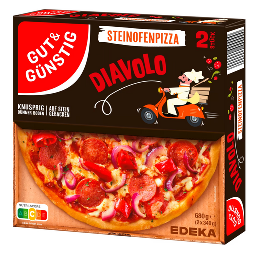 GUT&GÜNSTIG Steinofenpizza Diavolo 680 g