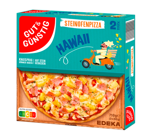 GUT&GÜNSTIG Steinofenpizza Hawaii 710 g