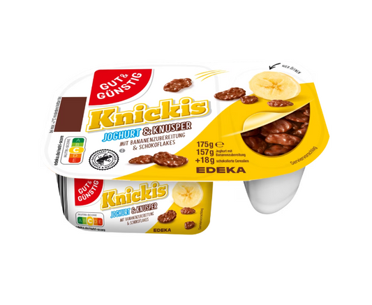 GUT&GÜNSTIG Joghurt & Knusper Bananenzubereitung & Schokoflakes 175 g