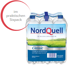 NordQuell Natürliches Mineralwasser Classic - 6 x 1 l