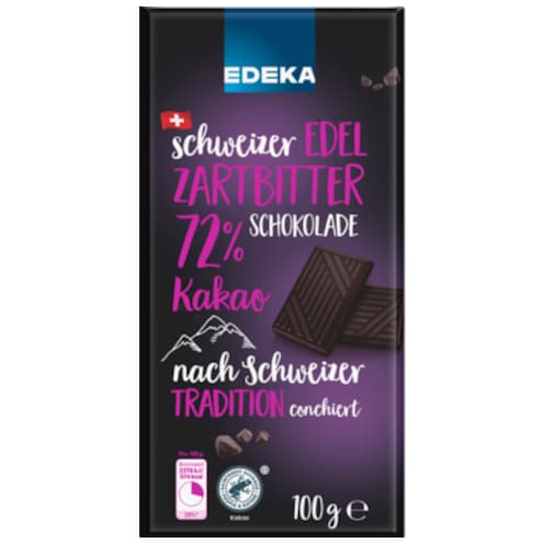 EDEKA Edel-Zartbitterschokolade 72% 100 g