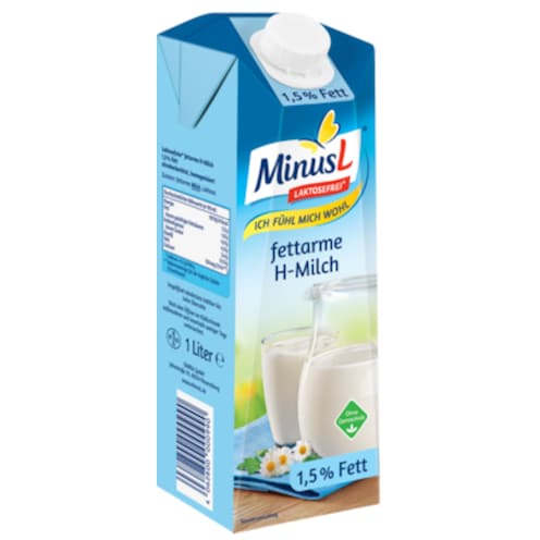 MinusL Laktosefrei fettarme H-Milch 1,5% Fett 1 l