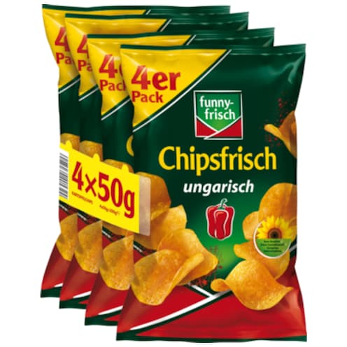 funny-frisch Chipsfrisch ungarisch - 4er Pack 4 x 40 g