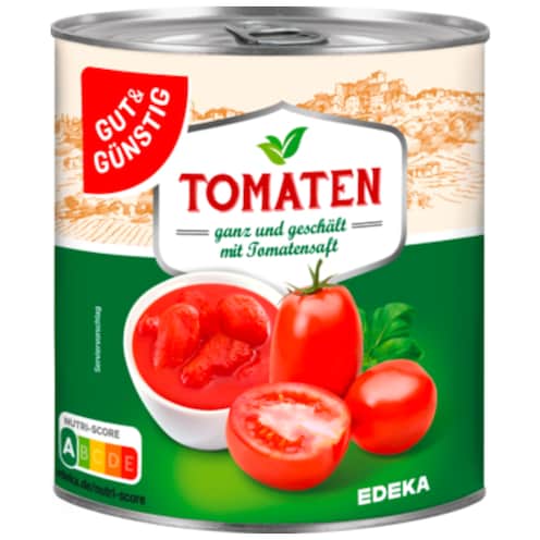 GUT&GÜNSTIG Tomaten ganz, geschält 800 g