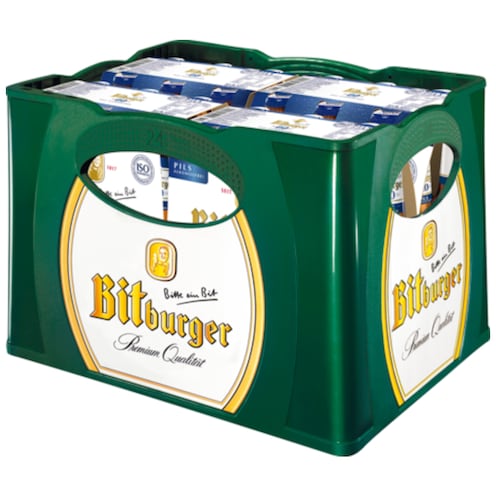 Bitburger 0,0 % Alkoholfreies Pils - Kiste 4 x 6 x 0,33 l