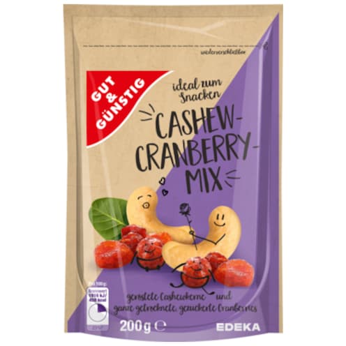 GUT&GÜNSTIG Cashew-Cranberry-Mix 200 g