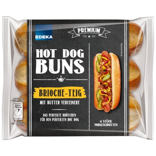 EDEKA Brioche Hot Dog Buns 270 g