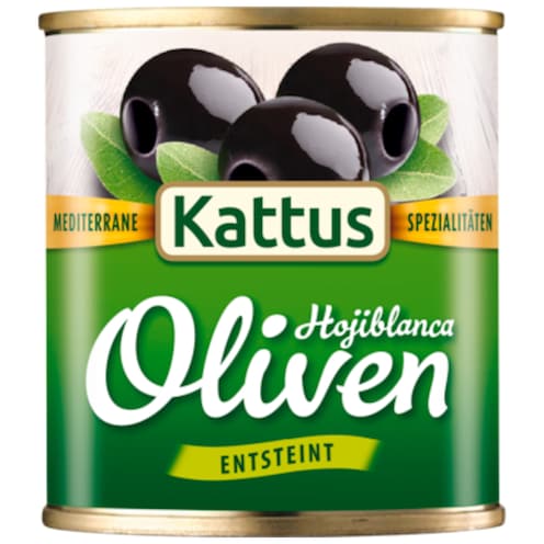 KATTUS Schwarze Oliven entsteint 200 g