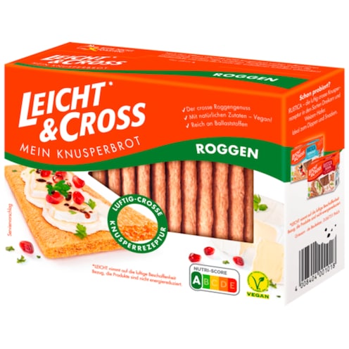 LEICHT&CROSS Knusperbrot Roggen 125 g