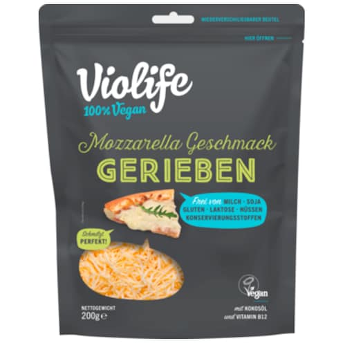 Violife Mozzarella Geschmack Gerieben Vegan 200 g