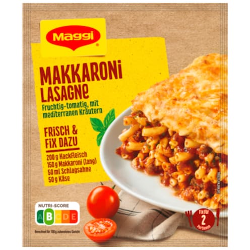 Maggi Idee für... Makkaroni Lasagne für 2 Portionen