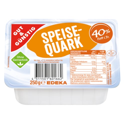 GUT&GÜNSTIG Speisequark 40% Fett i. Tr. 250 g