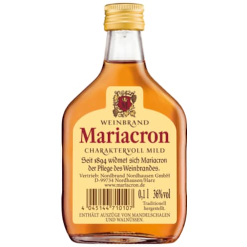 Mariacron Weinbrand 36 % vol. 0,1 l