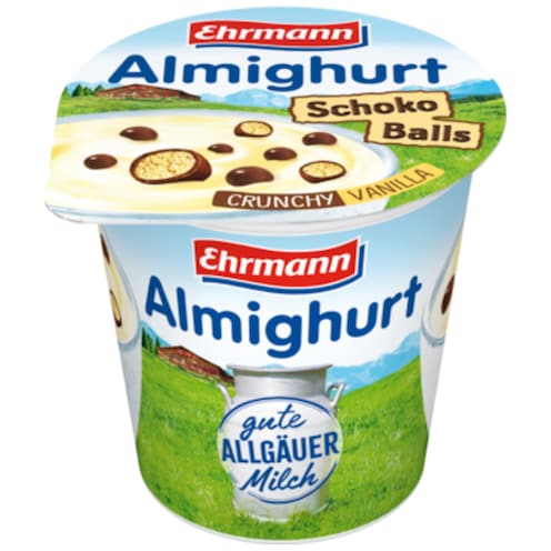 Ehrmann Almighurt Schoko Balls Crunchy-Vanilla 3,8 % Fett 150 g