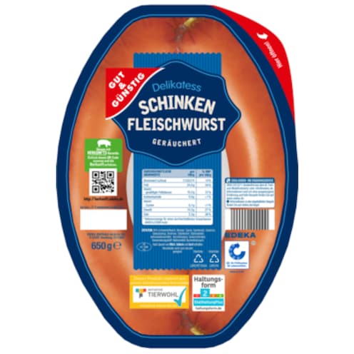 GUT&GÜNSTIG Schinken-Fleischwurst 650 g