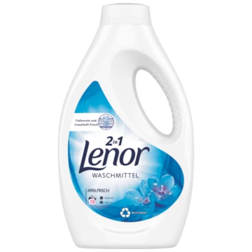 Lenor 2 in 1 Voll-Waschmittel flüssig Aprilfrisch 19 Waschladungen