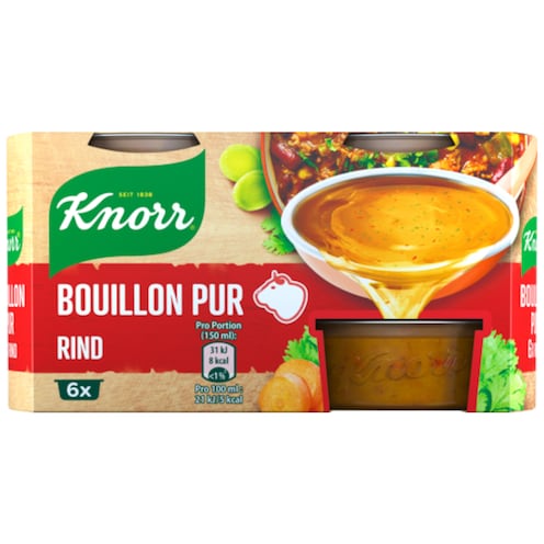 Knorr Bouillon Pur Rind für 6 x 0,5 l