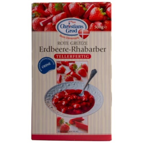 Christians Grød Rote Grütze Erdbeere-Rhabarber 500g
