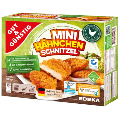 GUT&GÜNSTIG Mini-Hähnchenschnitzel 500 g