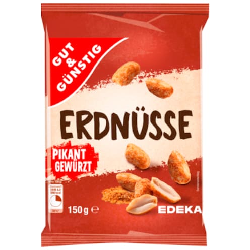 GUT&GÜNSTIG Erdnüsse, pikant gewürzt 150 g