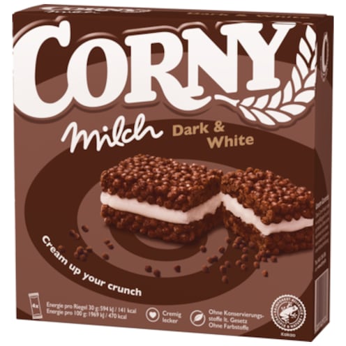 CORNY Milch Dark & White 4 Stück x 30 g
