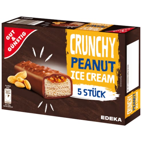 GUT&GÜNSTIG Crunchy Peanut Ice Cream 5 x 70ml