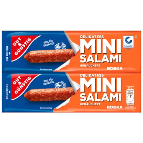 GUT&GÜNSTIG Mini Salami 2er Pack 50 g