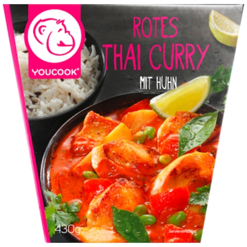 YOUCOOK Rotes Thai Curry mit Huhn 430 g