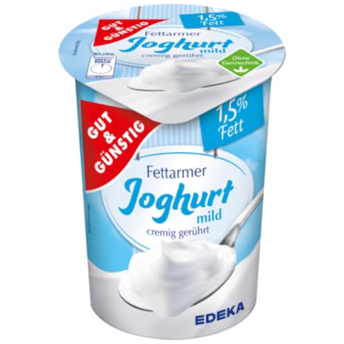 GUT&GÜNSTIG Fettarmer Joghurt mild 500g 1,5%