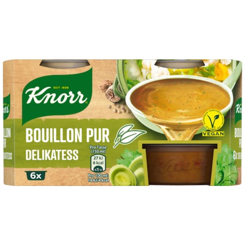 Knorr Bouillon Pur Delikatess für 6 x 0,5 l