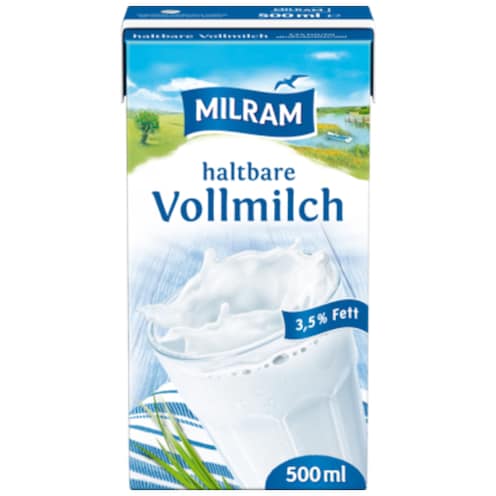 MILRAM haltbare Vollmilch 3,5 % Fett 500 ml