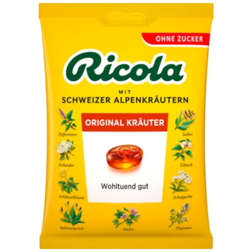 Ricola Schweizer Kräuterbonbons Original zuckerfrei 75 g