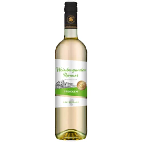 Wein-Genuss Weißburgunder Rivaner Rheinhessen Qualitätswein weiß 0,75 l
