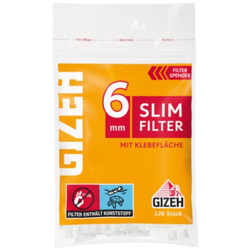 GIZEH Slim Filter 6 mm 120 Stück