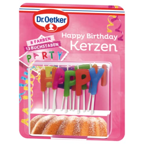 Dr.Oetker Happy Birthday Kerzen 13 Buchstaben
