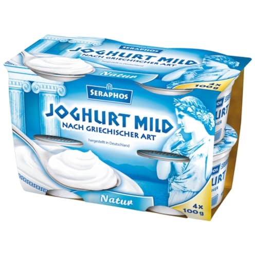 Bauer Seraphos Joghurt mild nach griechischer Art Natur 5 % Fett 4 x 100 g