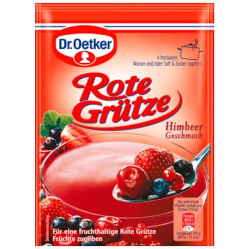 Dr.Oetker Rote Grütze Himbeer-Geschmack für 3 x 39 g für je 500 ml