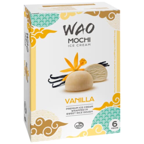 WAO Mochi Ice Cream Vanilla 6 x 36 ml