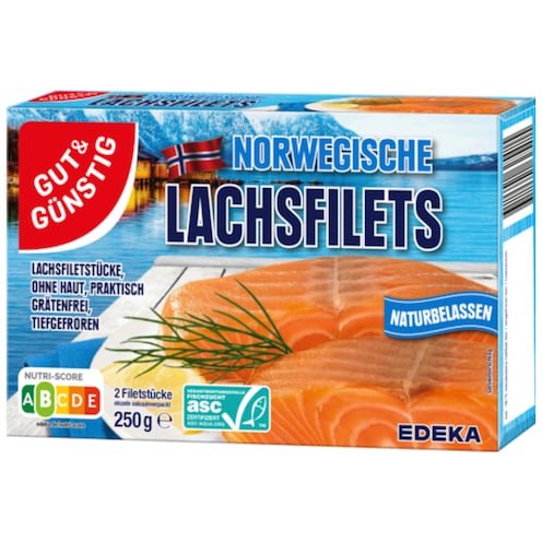 GUT&GÜNSTIG Norwegische Lachsfilets 250 g Fisch