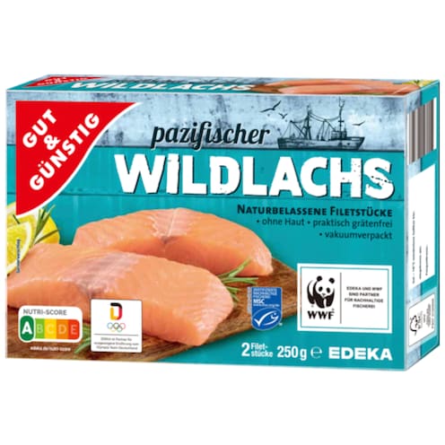 GUT&GÜNSTIG pazifischer Wildlachs 250 g