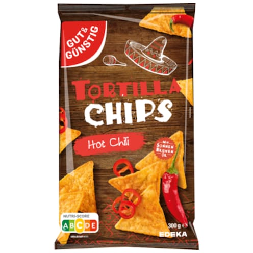 GUT&GÜNSTIG Tortilla Chips Chili 300 g