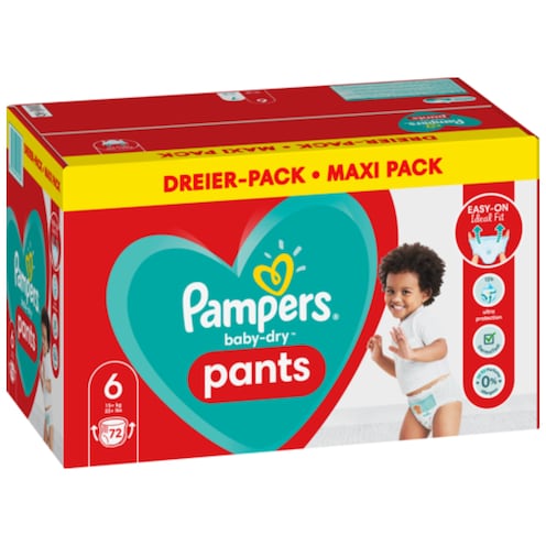 Pampers Baby Dry Extra Large Pants Gr.6 15+kg 3 x 24 Stück
