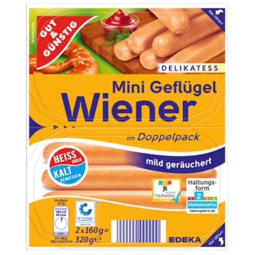 GUT&GÜNSTIG Mini Geflügel Wiener 320 g